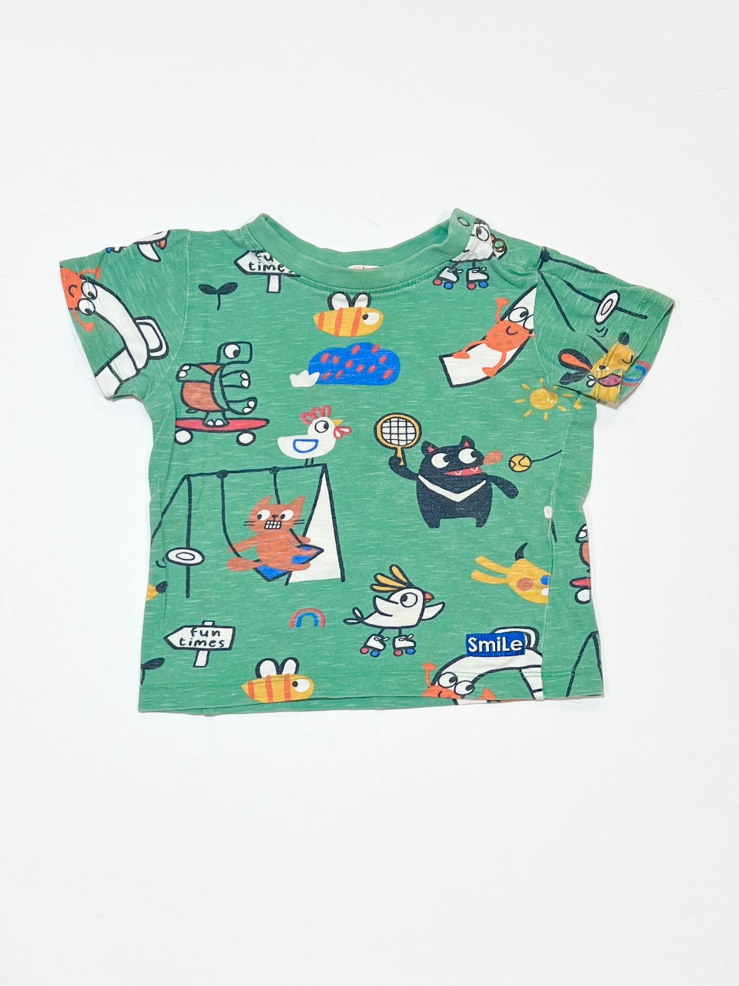 Playground animals tee - Size 1
