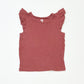 Plum ribbed tank - Size 2