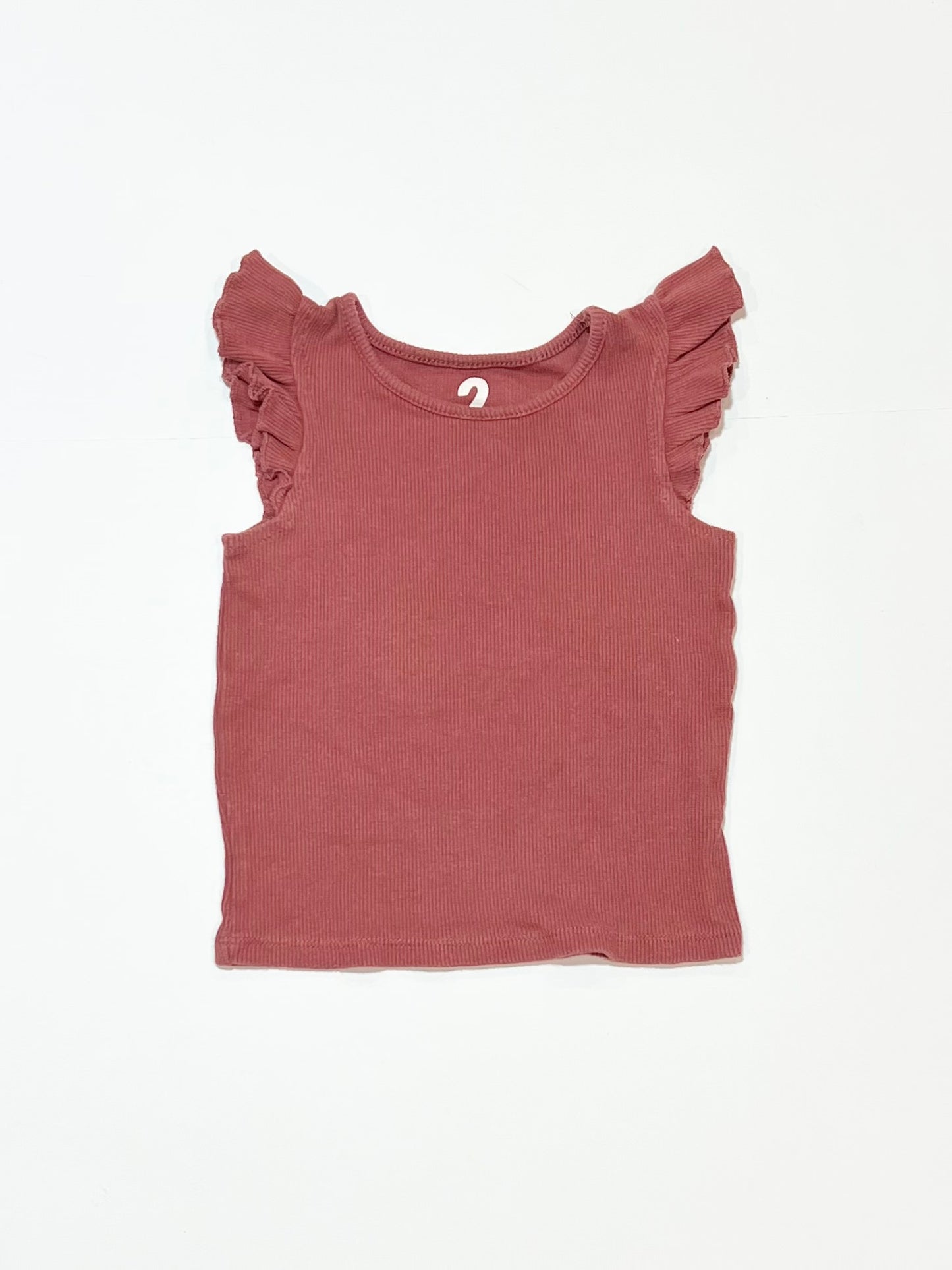 Plum ribbed tank - Size 2