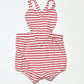 Striped heart romper - Size 2