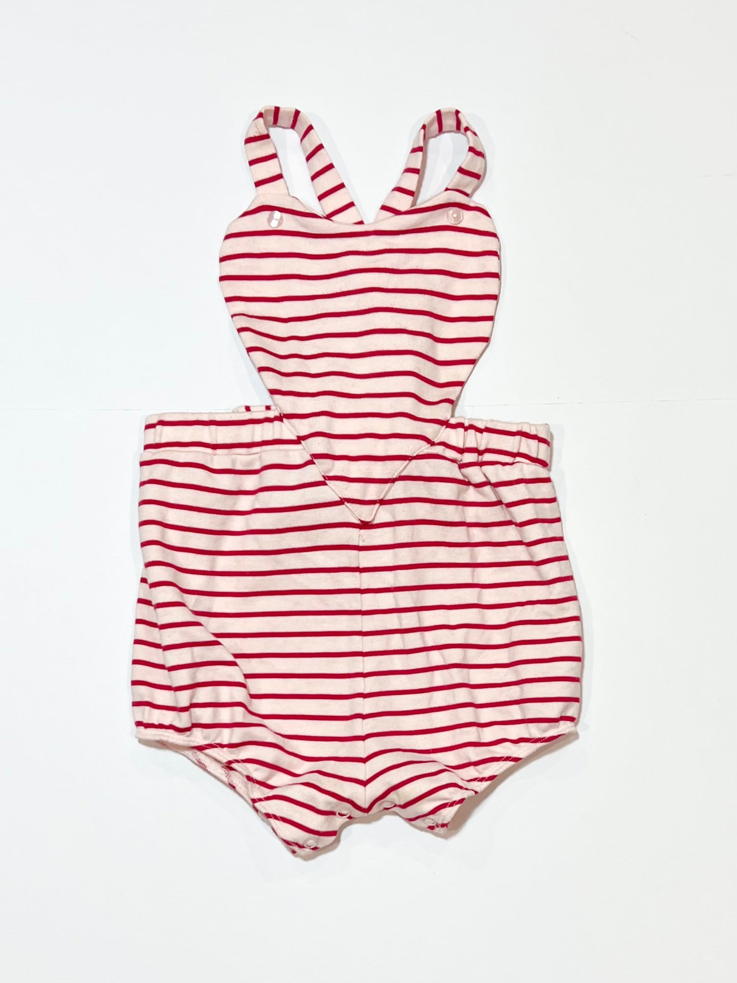 Striped heart romper - Size 2