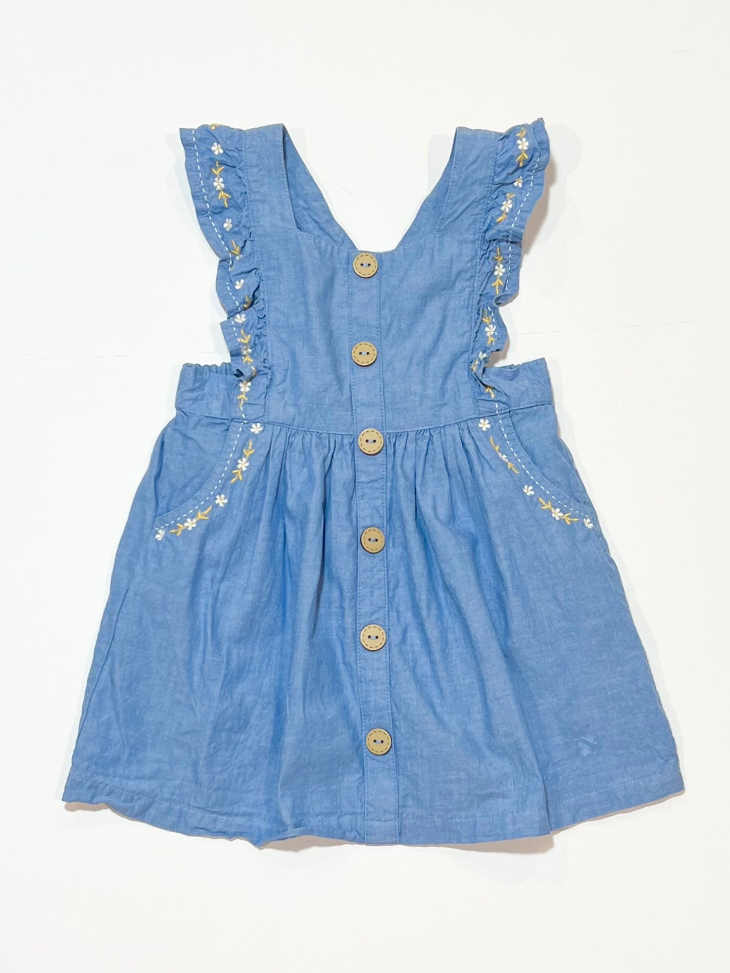 Blue emboidered dress - Size 2