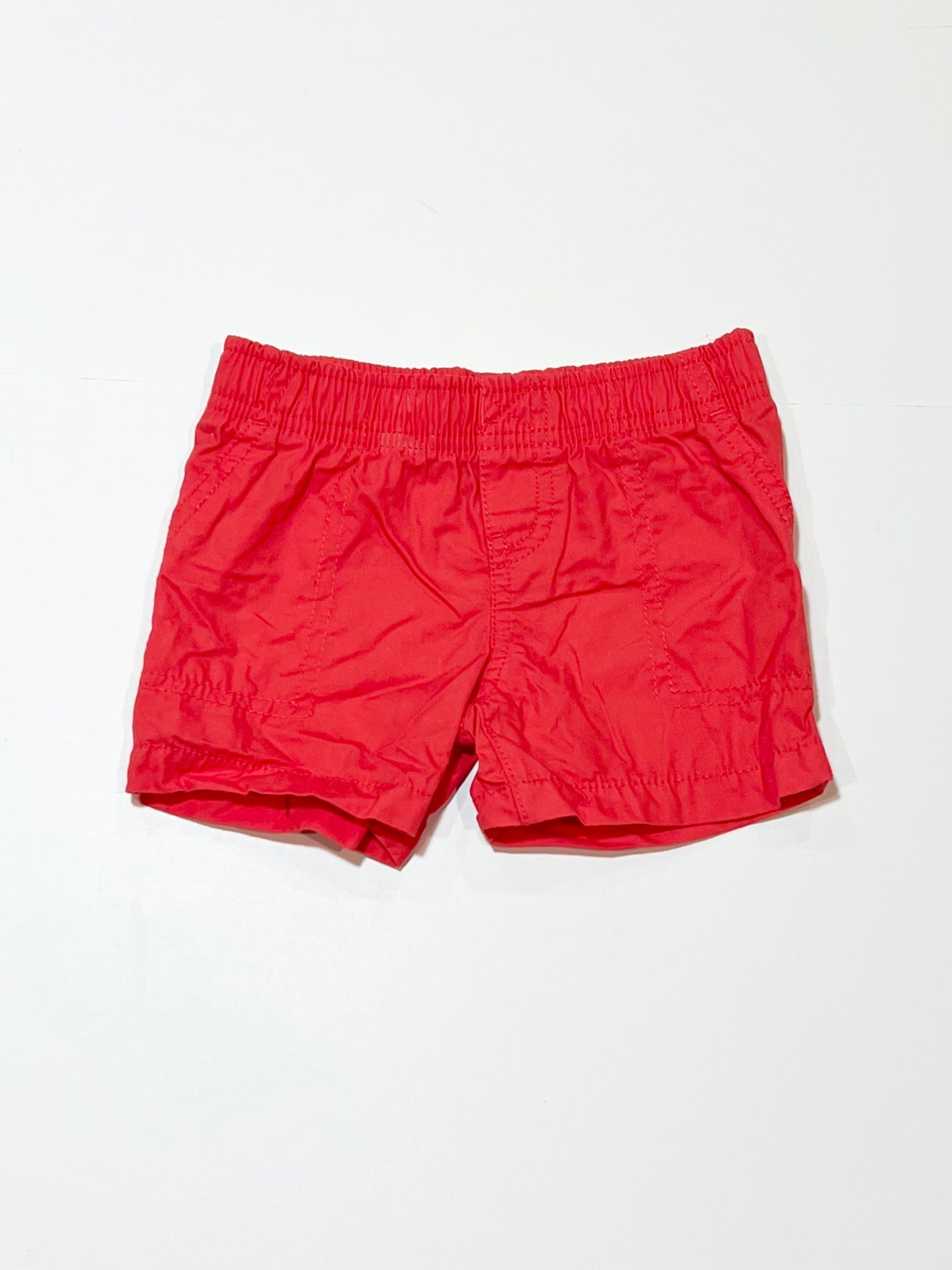 Red cotton shorts - Size 6-9 months