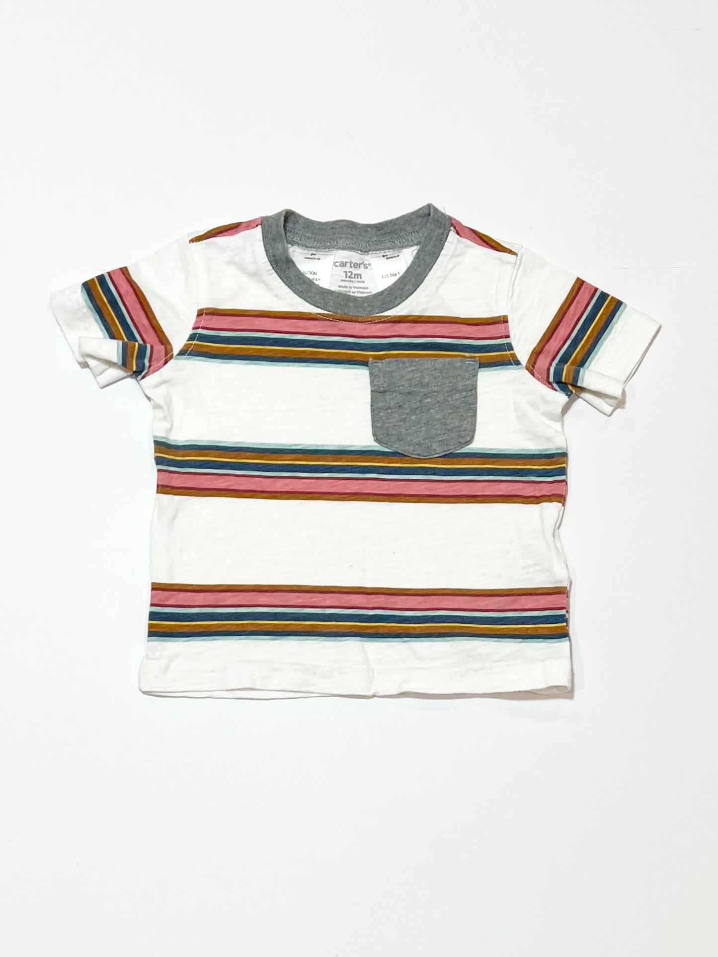 Striped pocket tee - Size 9-12 months