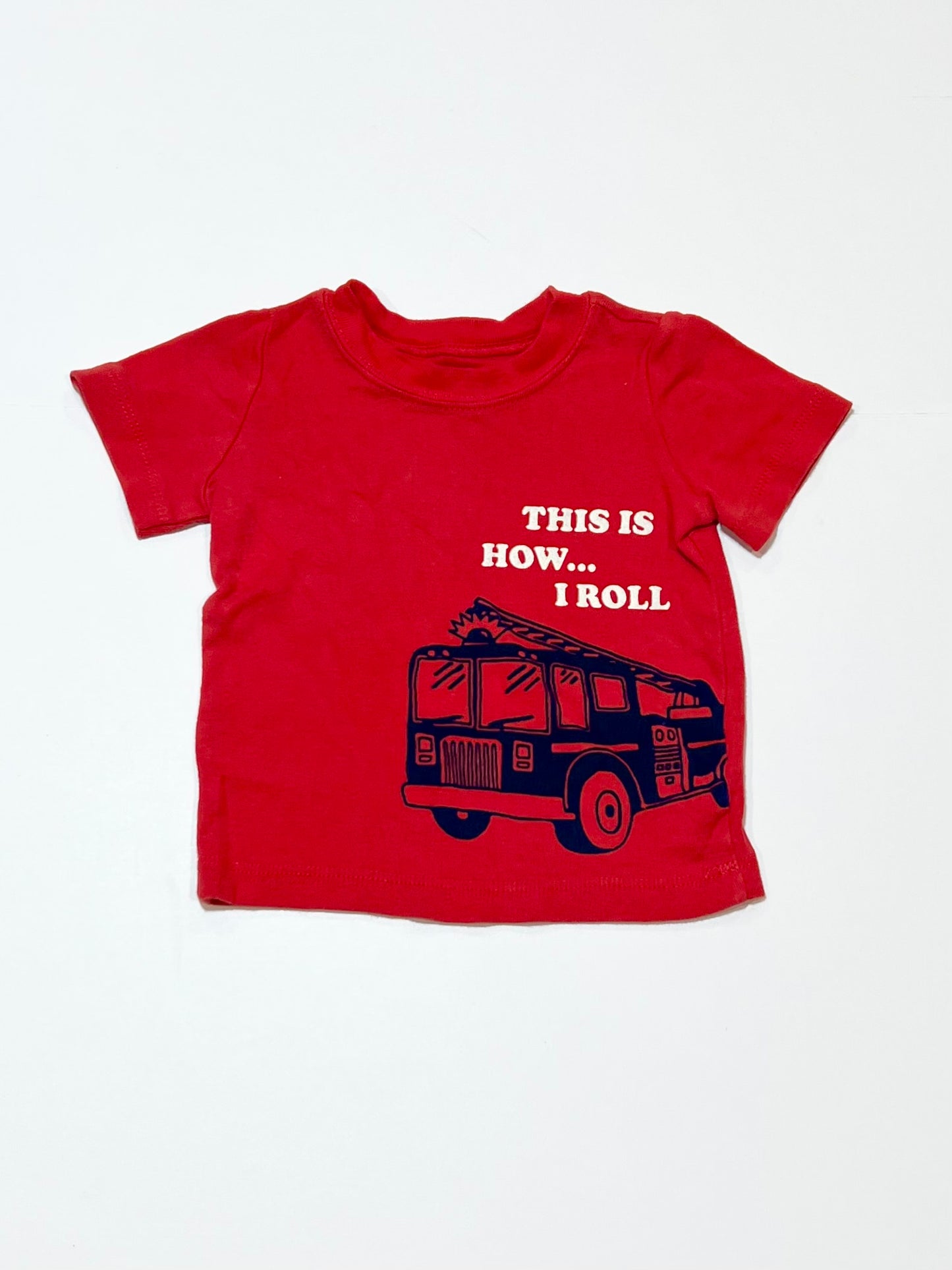 Red fire truck tee - Size 6-9 months