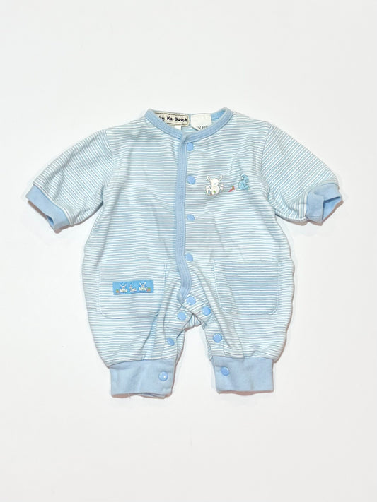 Blue striped onesie - Size 0000