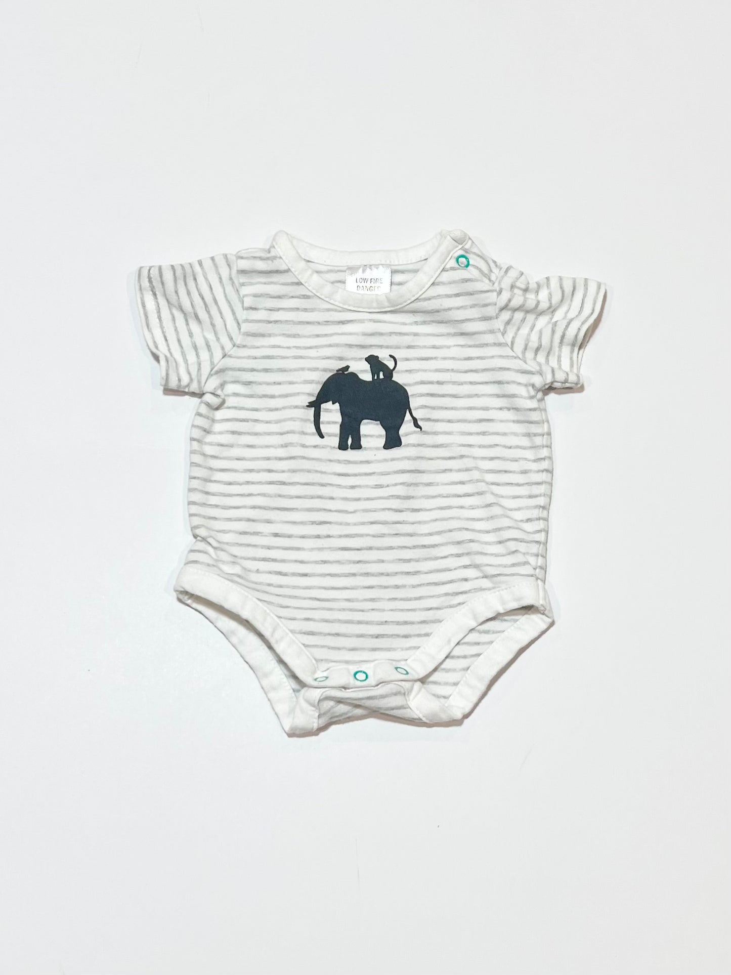 Striped elephant bodysuit - Size 0000