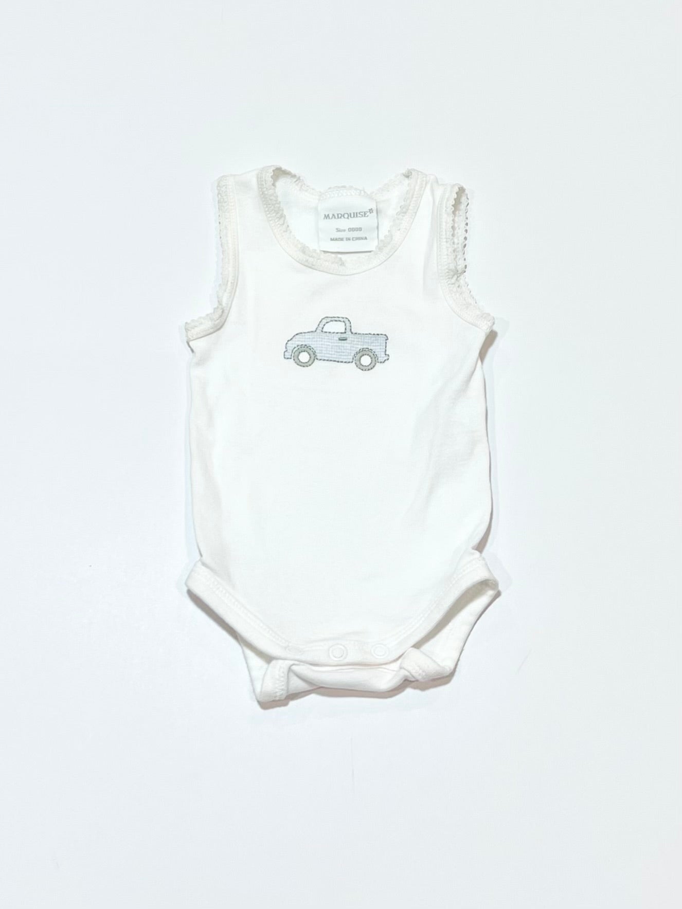 Blue truck bodysuit - Size 0000