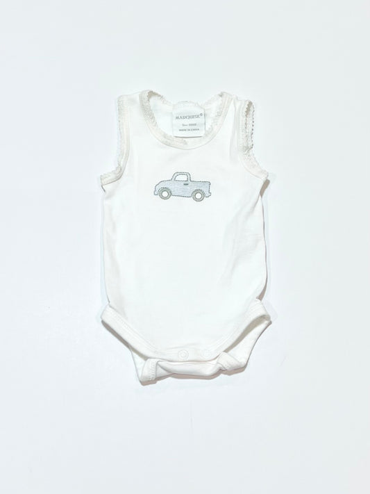 Blue truck bodysuit - Size 0000