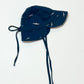 Navy soft flap hat - Size newborn