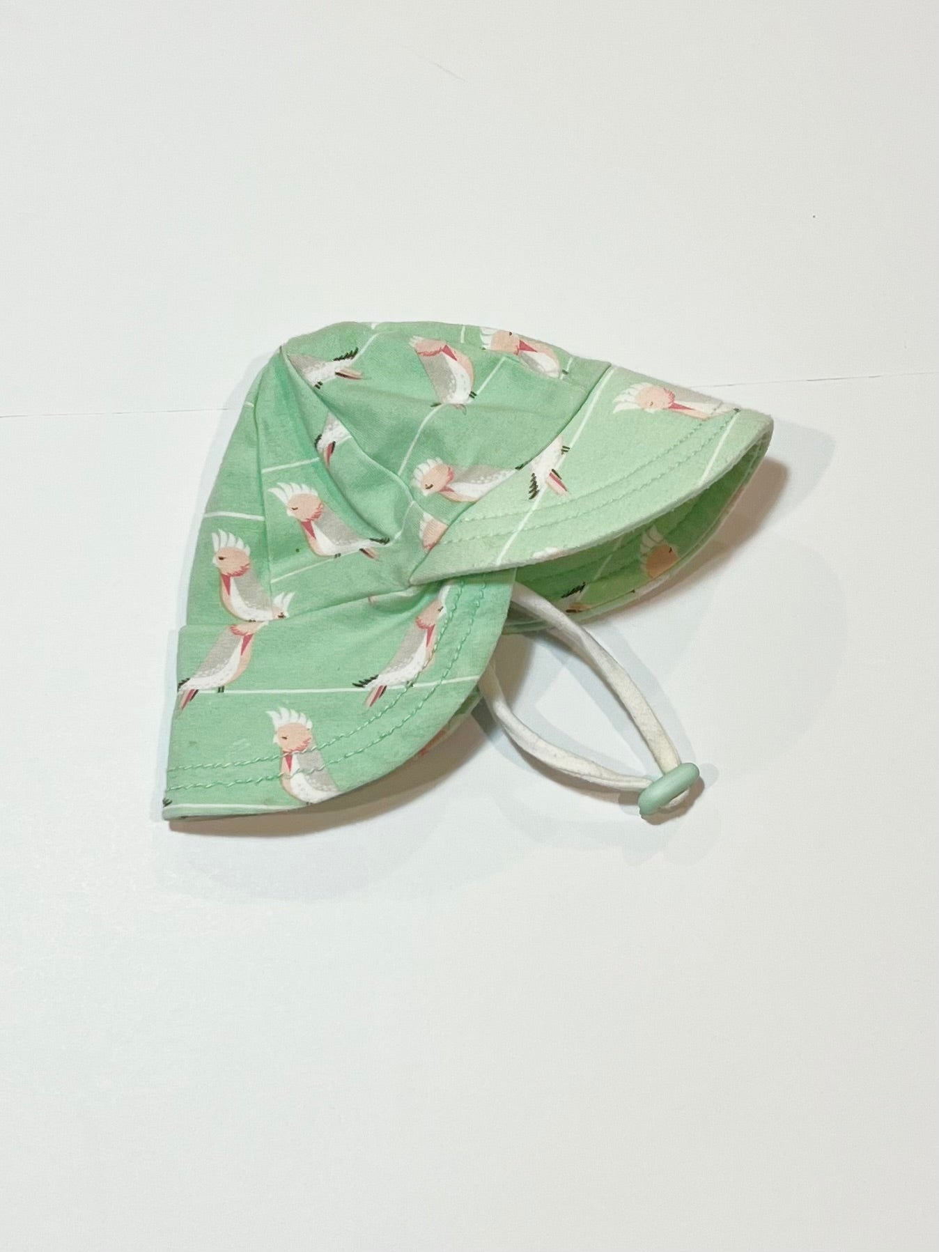 Green soft flap hat - Size 0-3 months