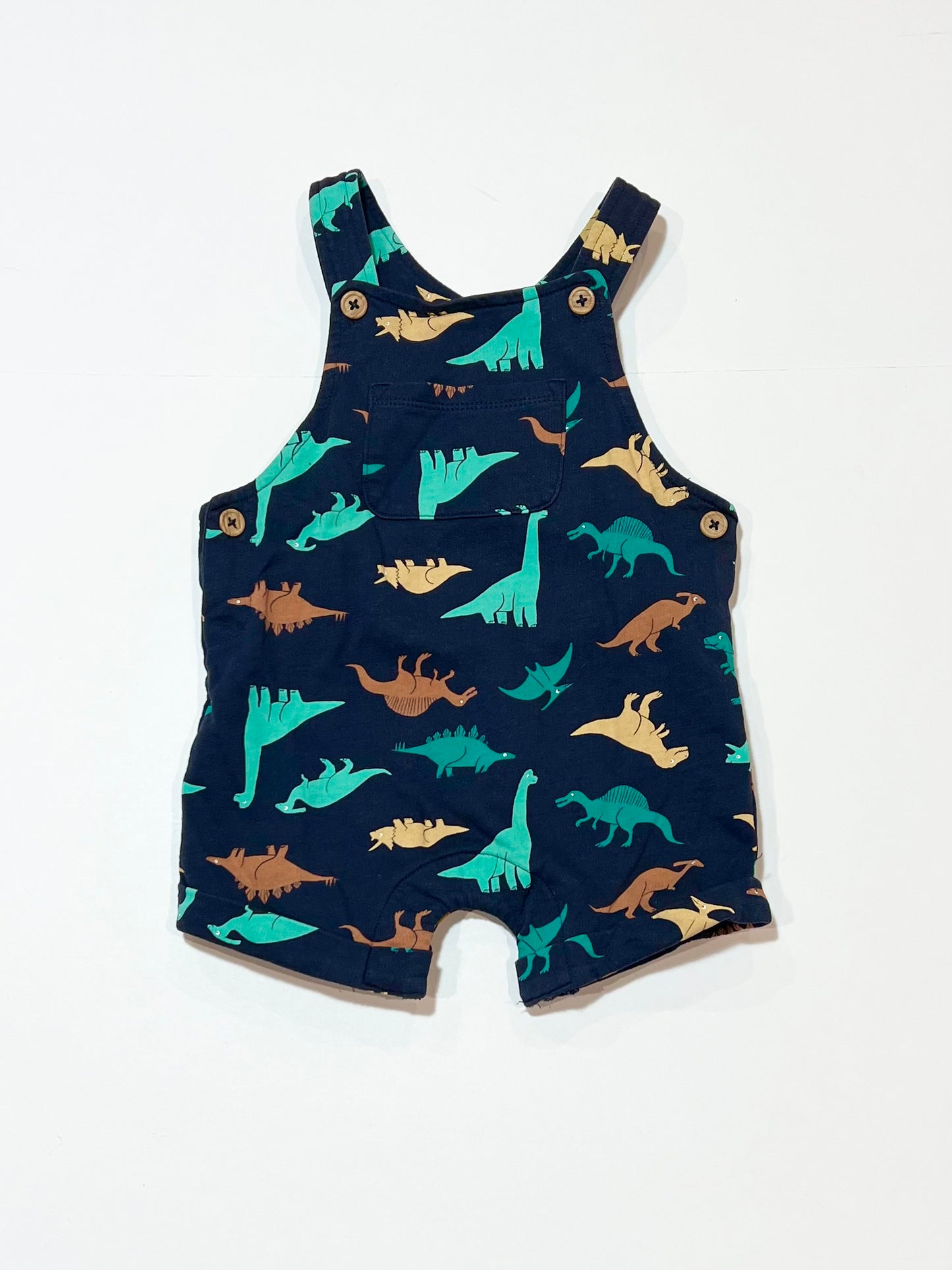 Soft dinosaur overalls - Size 00
