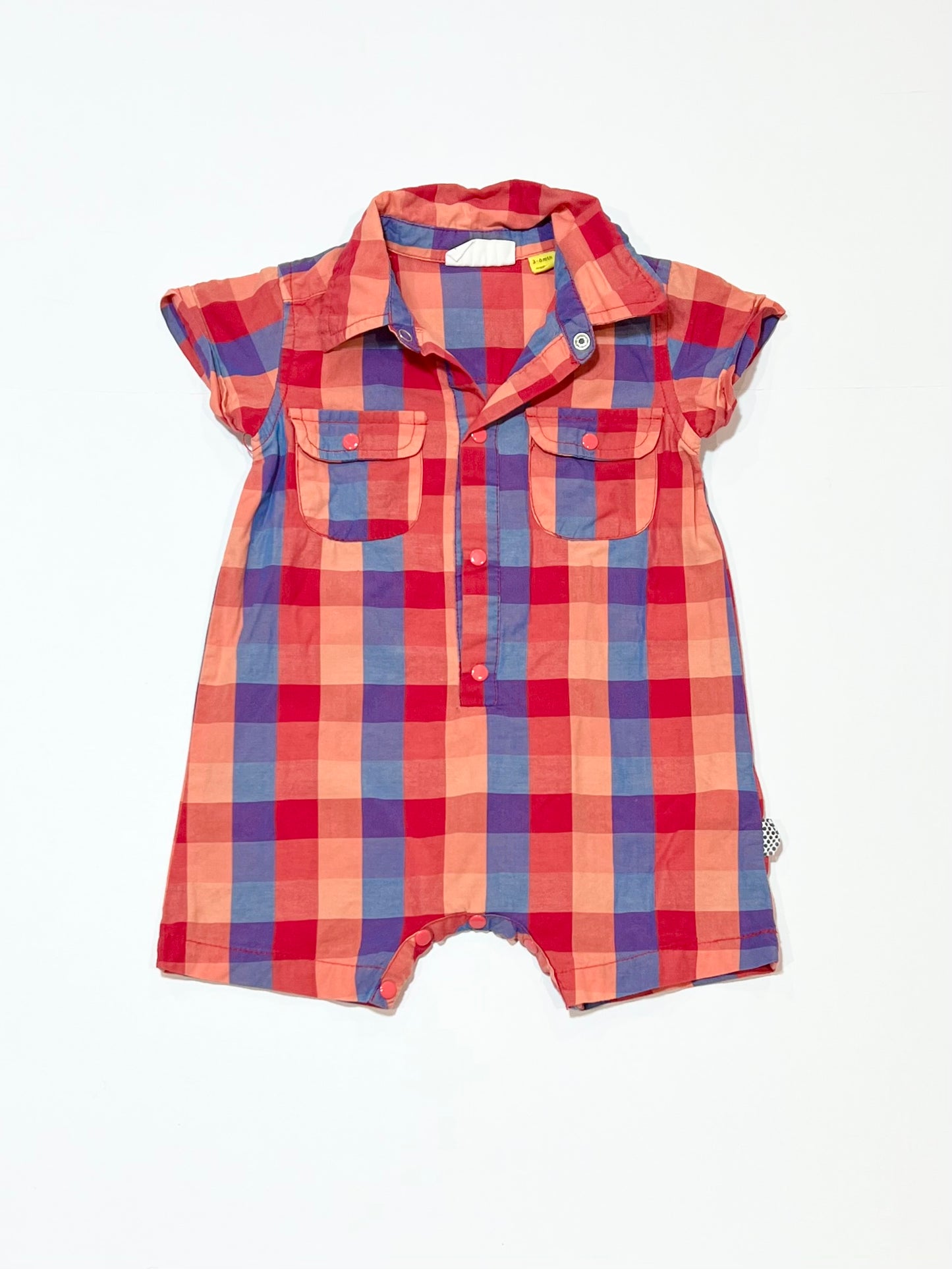 Checkered shirt romper - Size 00