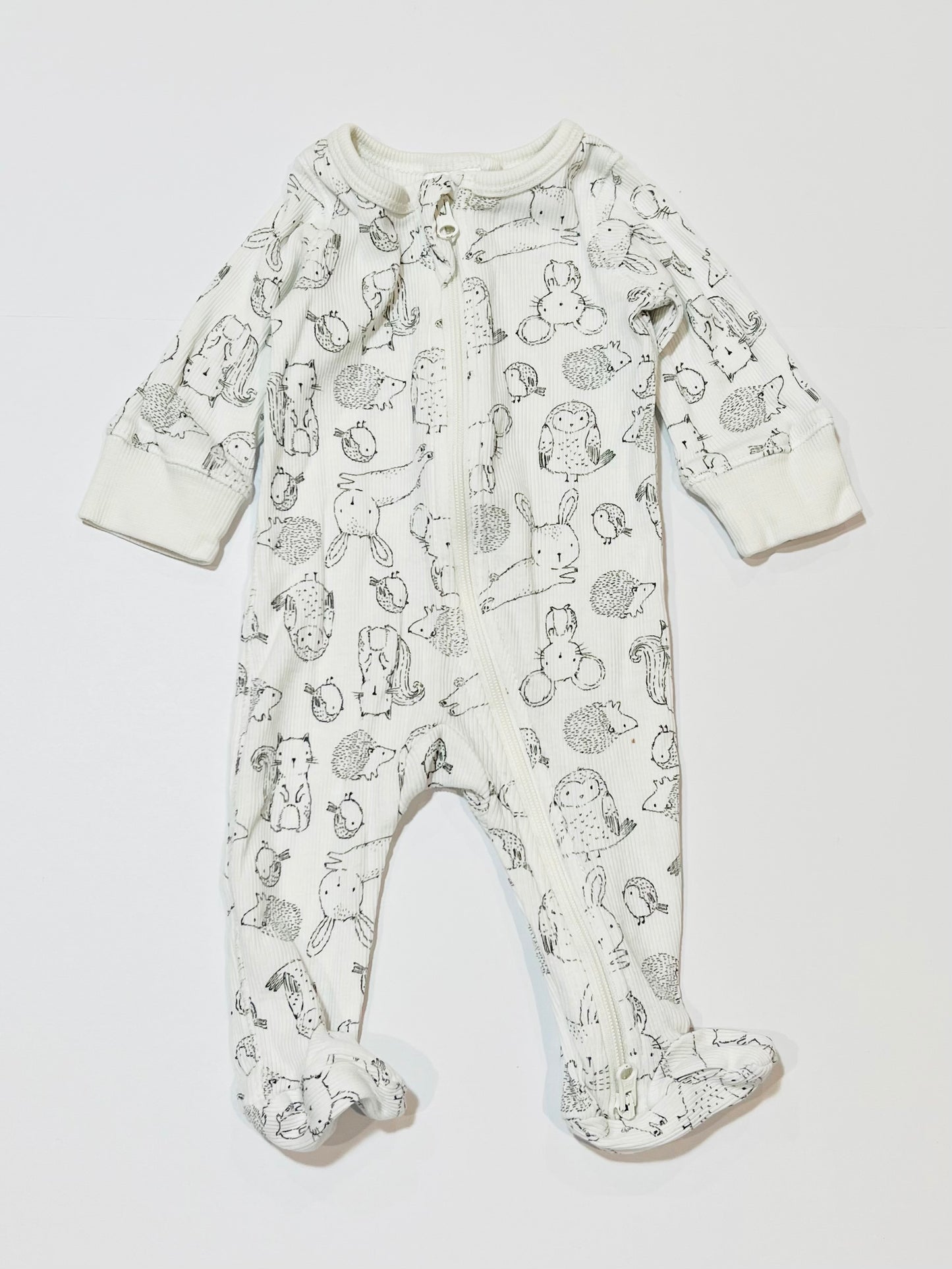 Ribbed zip onesie - Size 0000