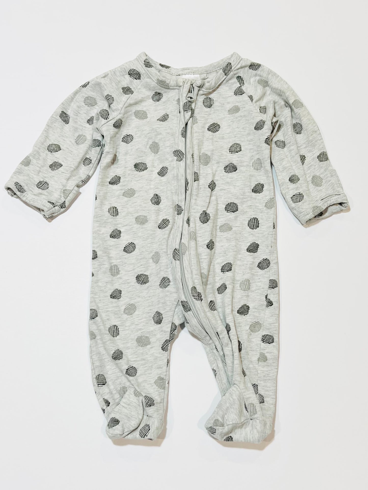 Grey zip onesie - Size 0000