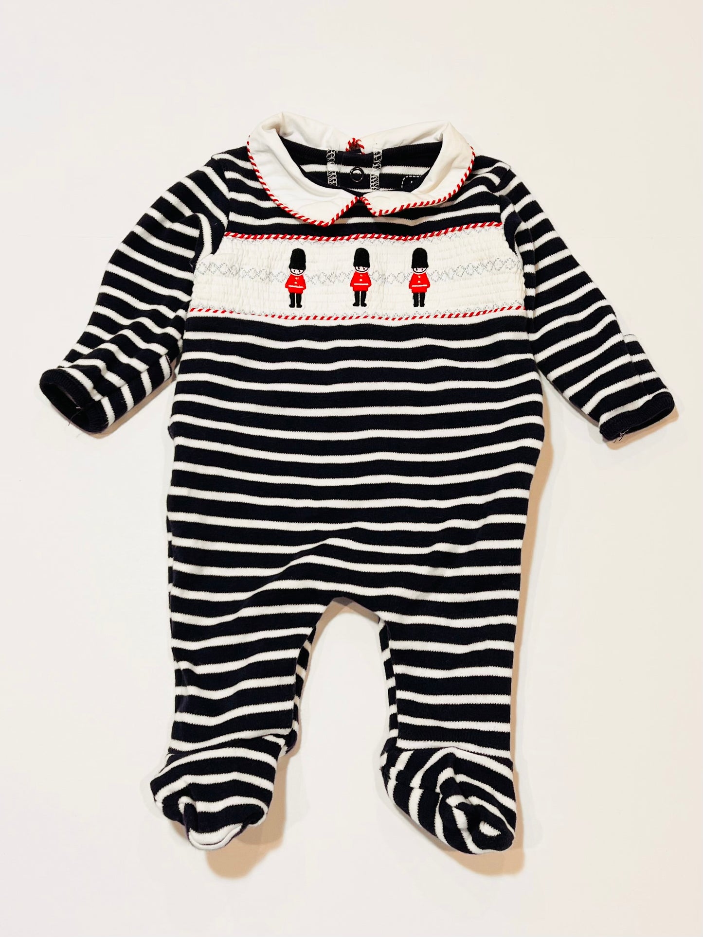 Striped soldiers onesie - Size 0000