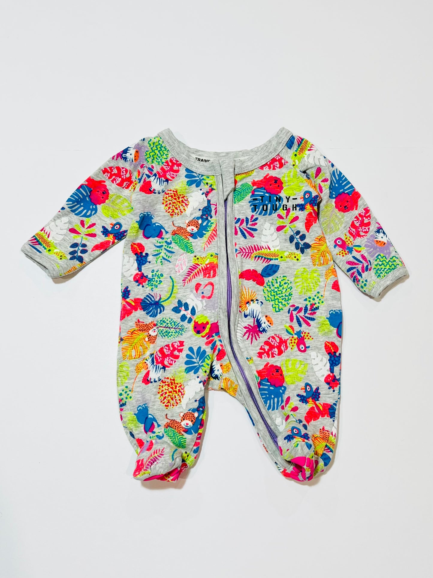 Jungle zip onesie - Size 00000