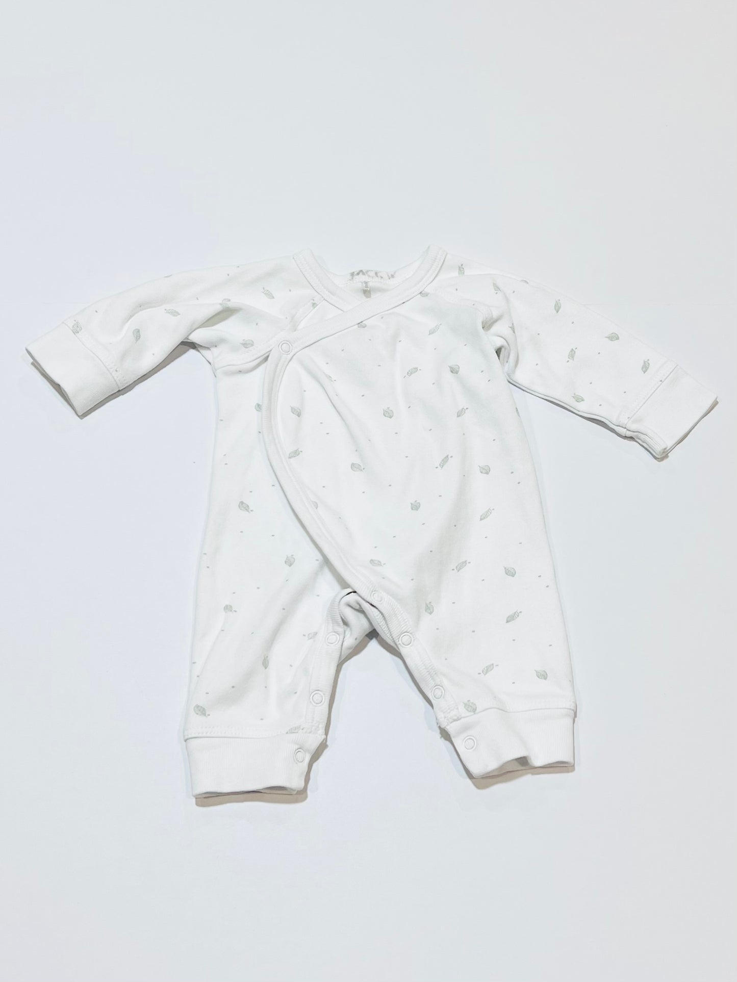 Grey leaf onesie - Size 00000