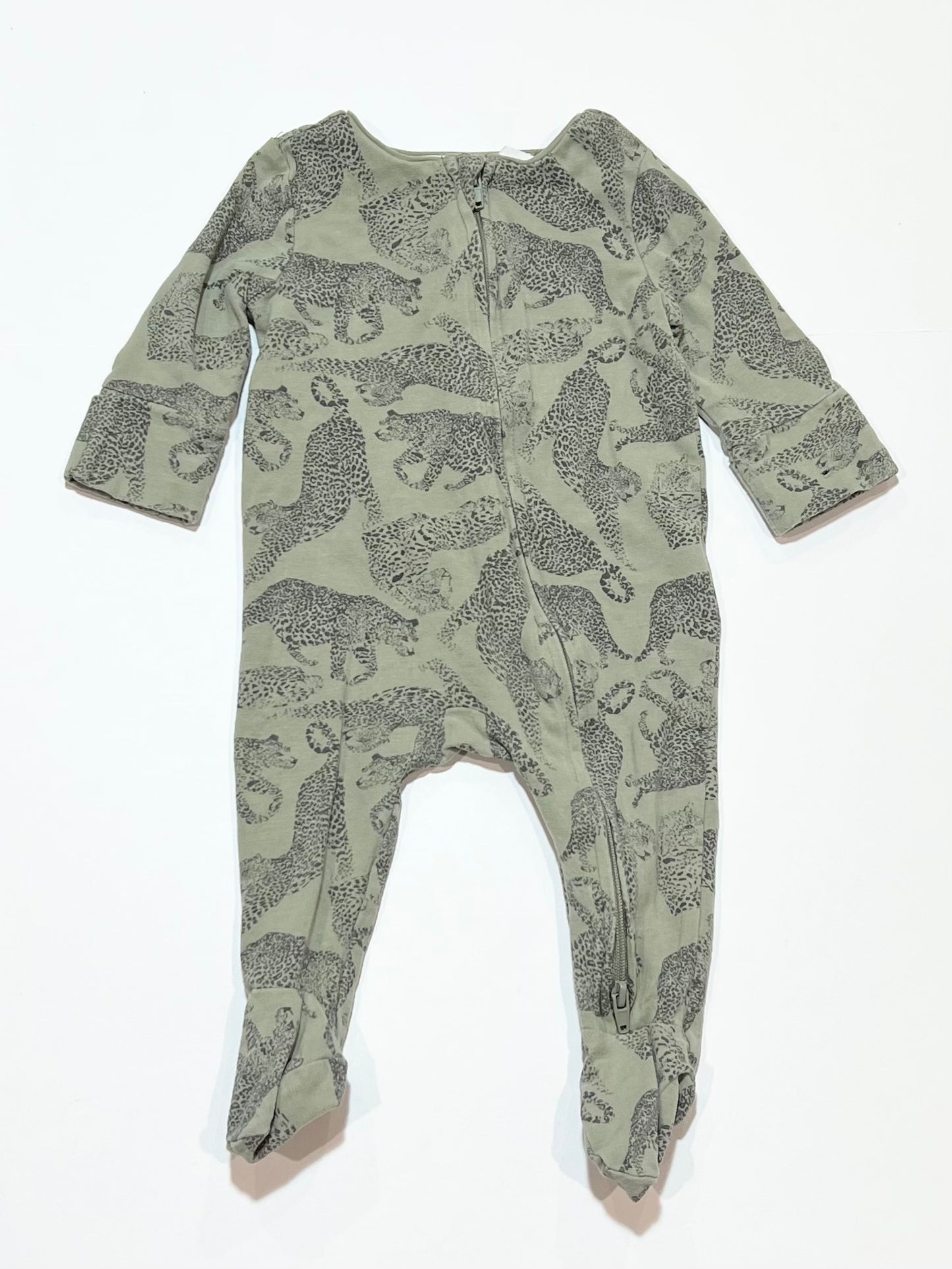 Leopard zip onesie - Size 000