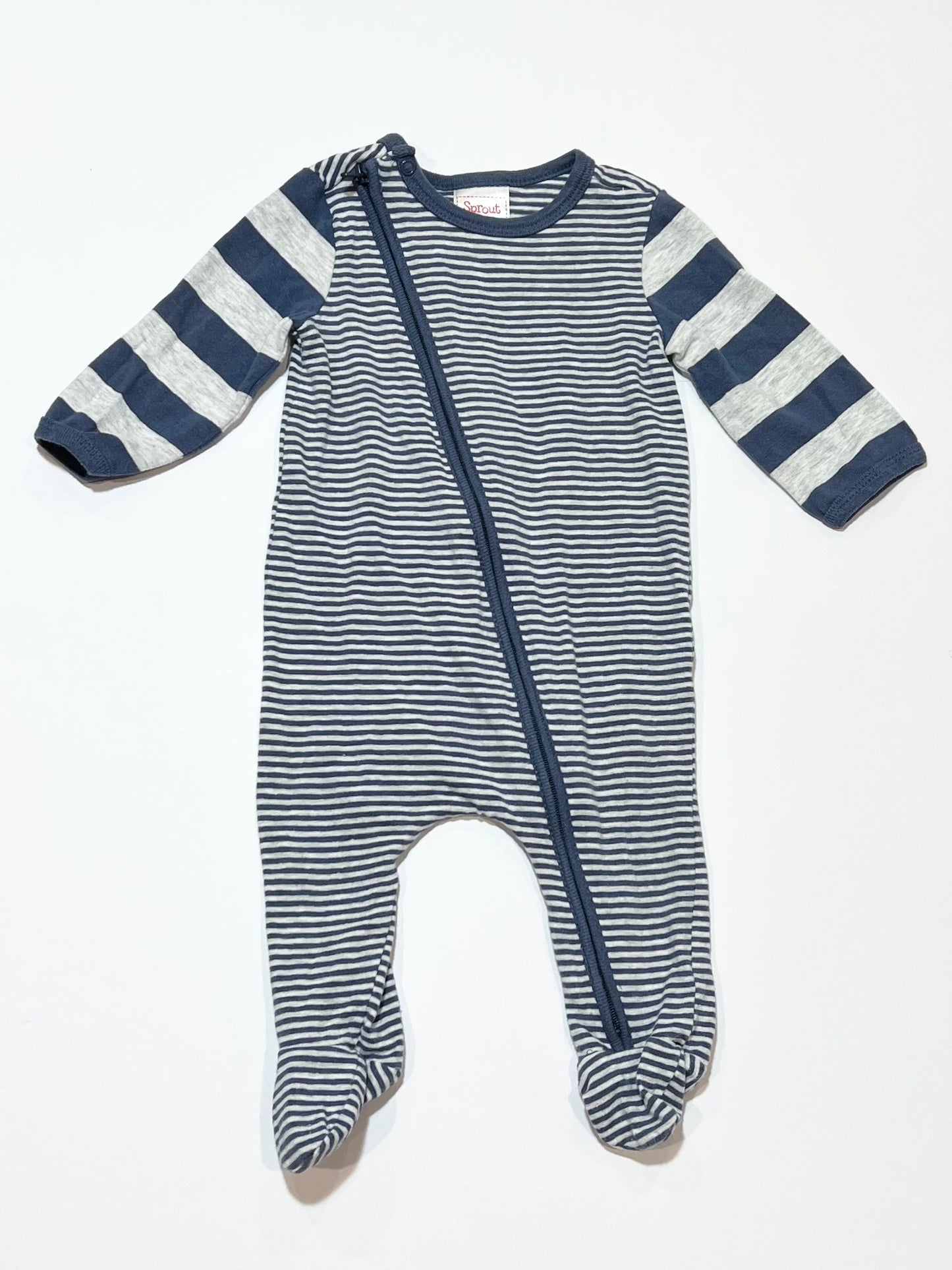 Striped zip onesie - Size 000