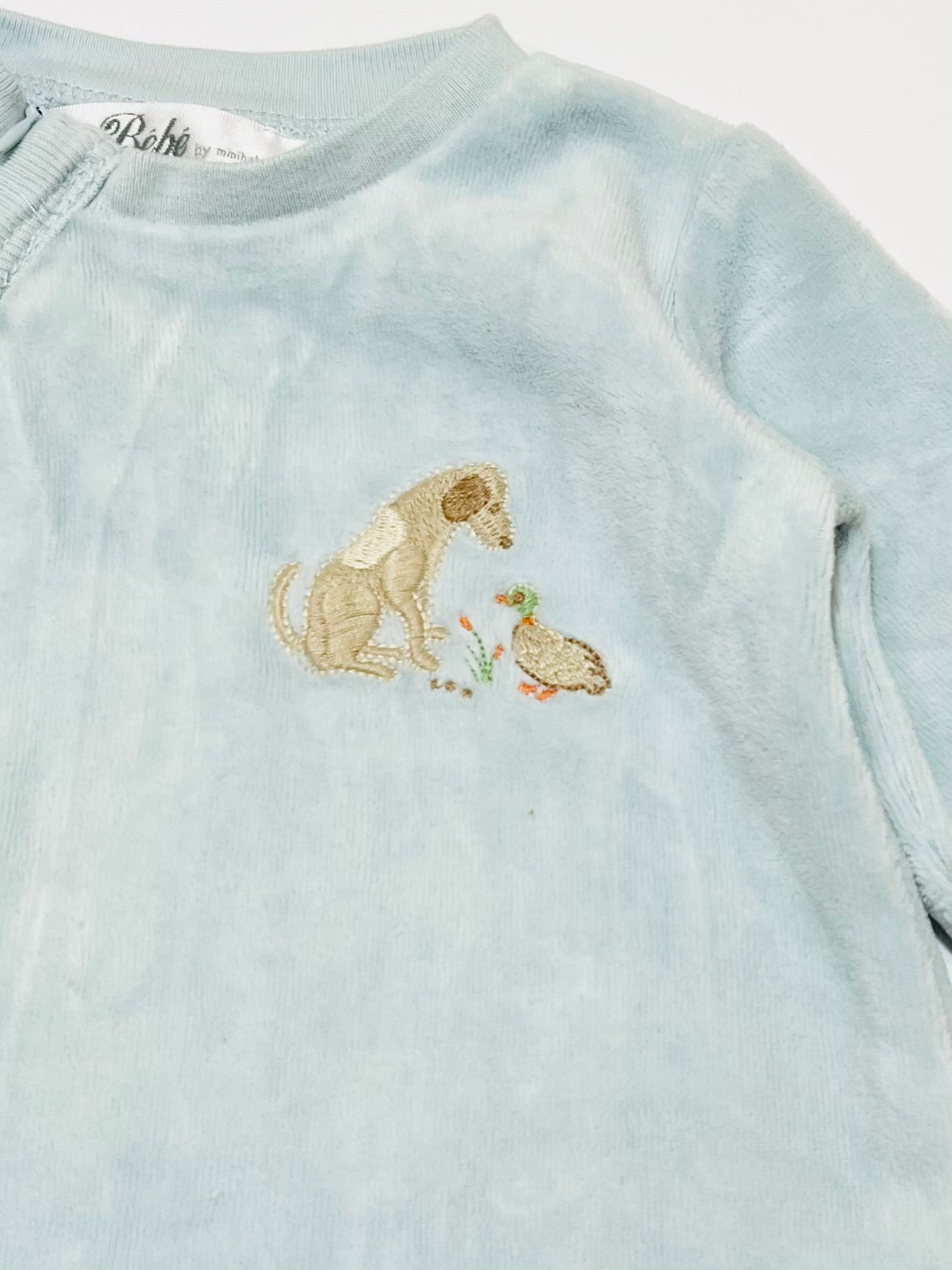 Blue velour onesie - Size 000