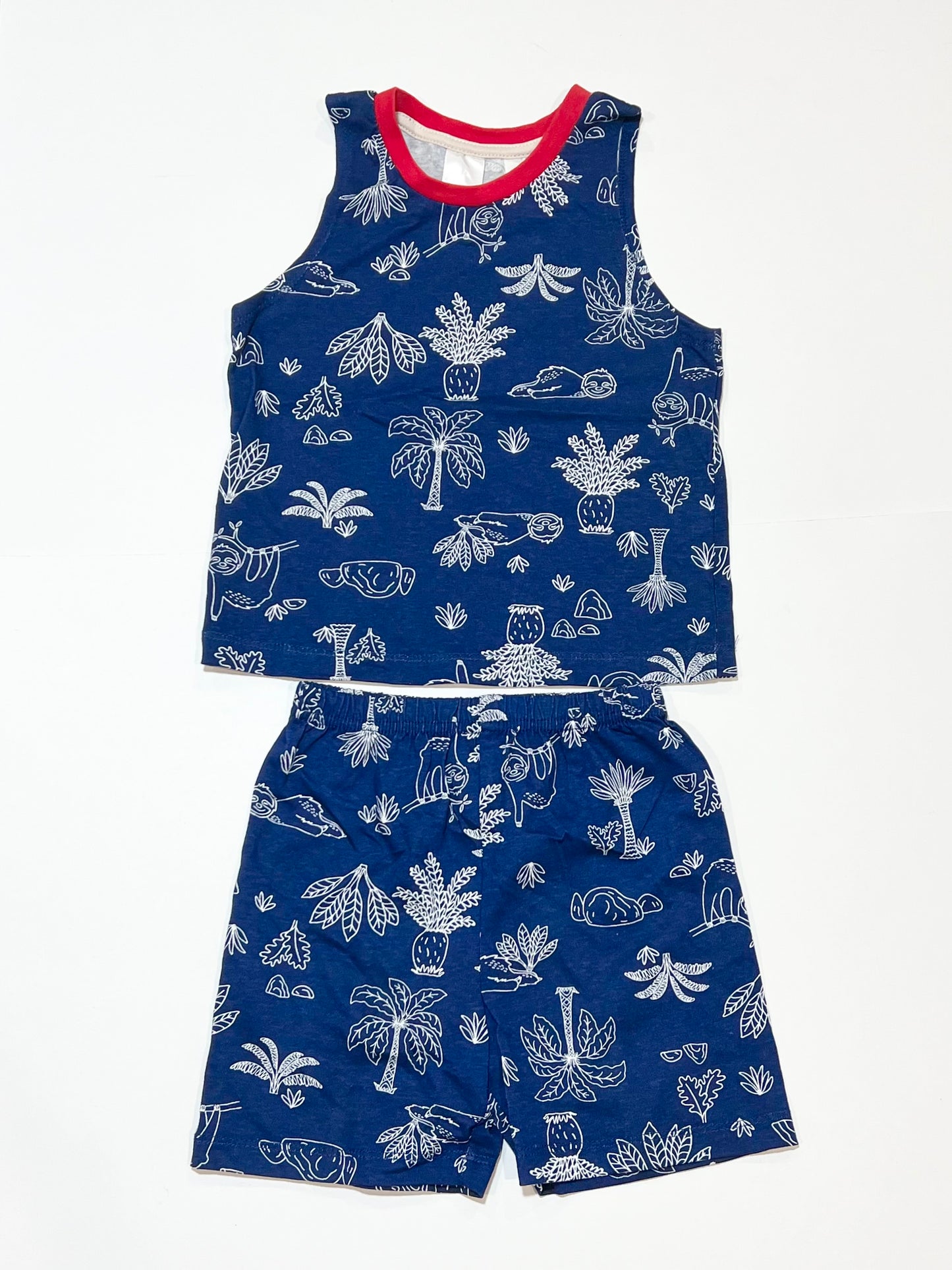 Navy sloth pyjamas - Size 2