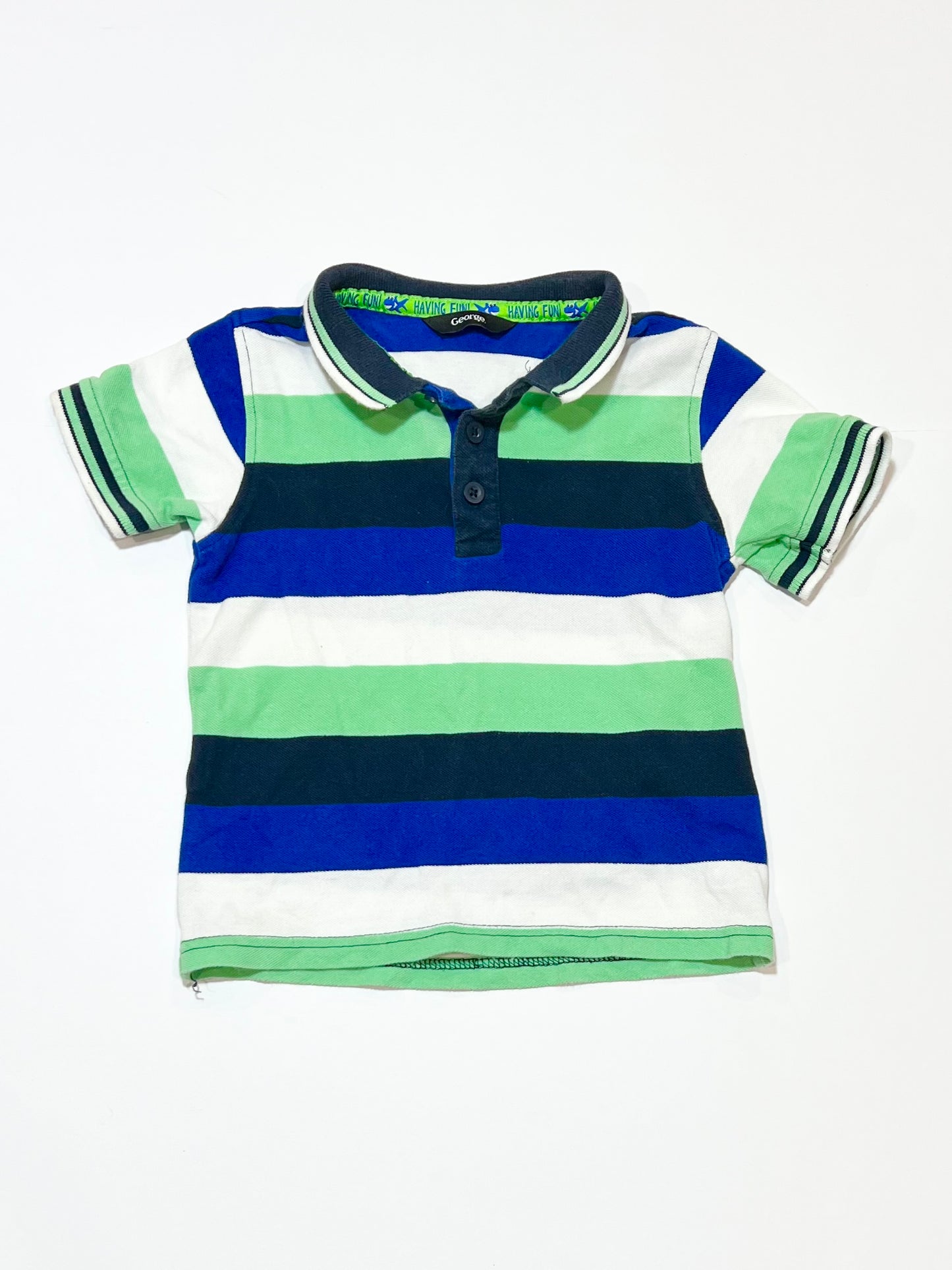 Striped polo top - Size 2-3