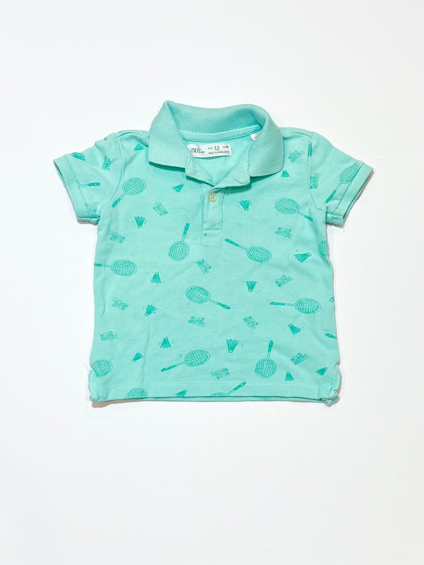 Green polo top - Size 2-3