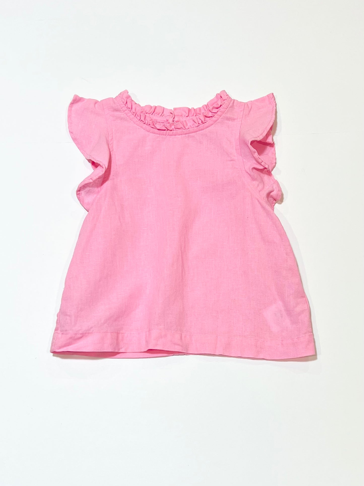 Linen blend ruffle top - Size 3