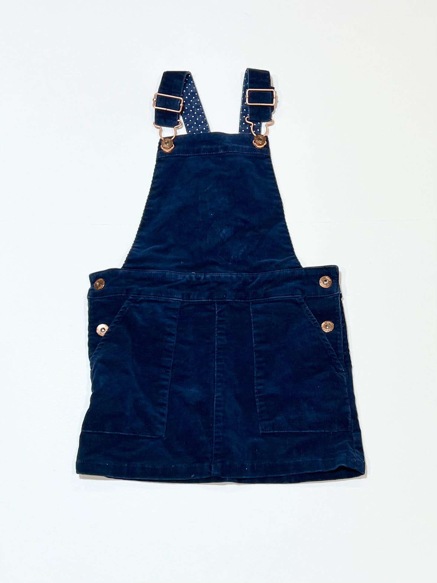 Navy corduroy pinafore - Size 3