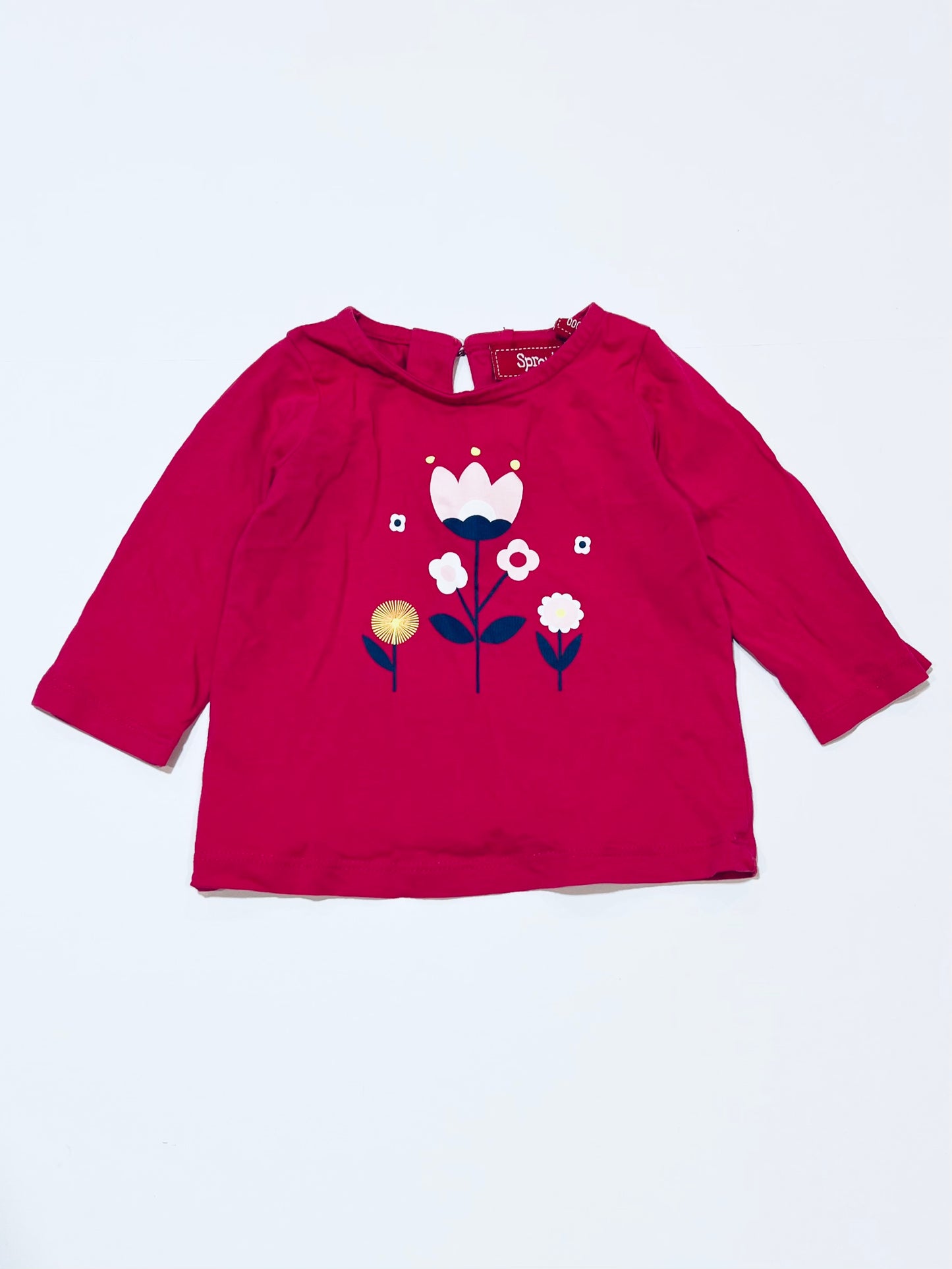 Pink flower top - Size 000