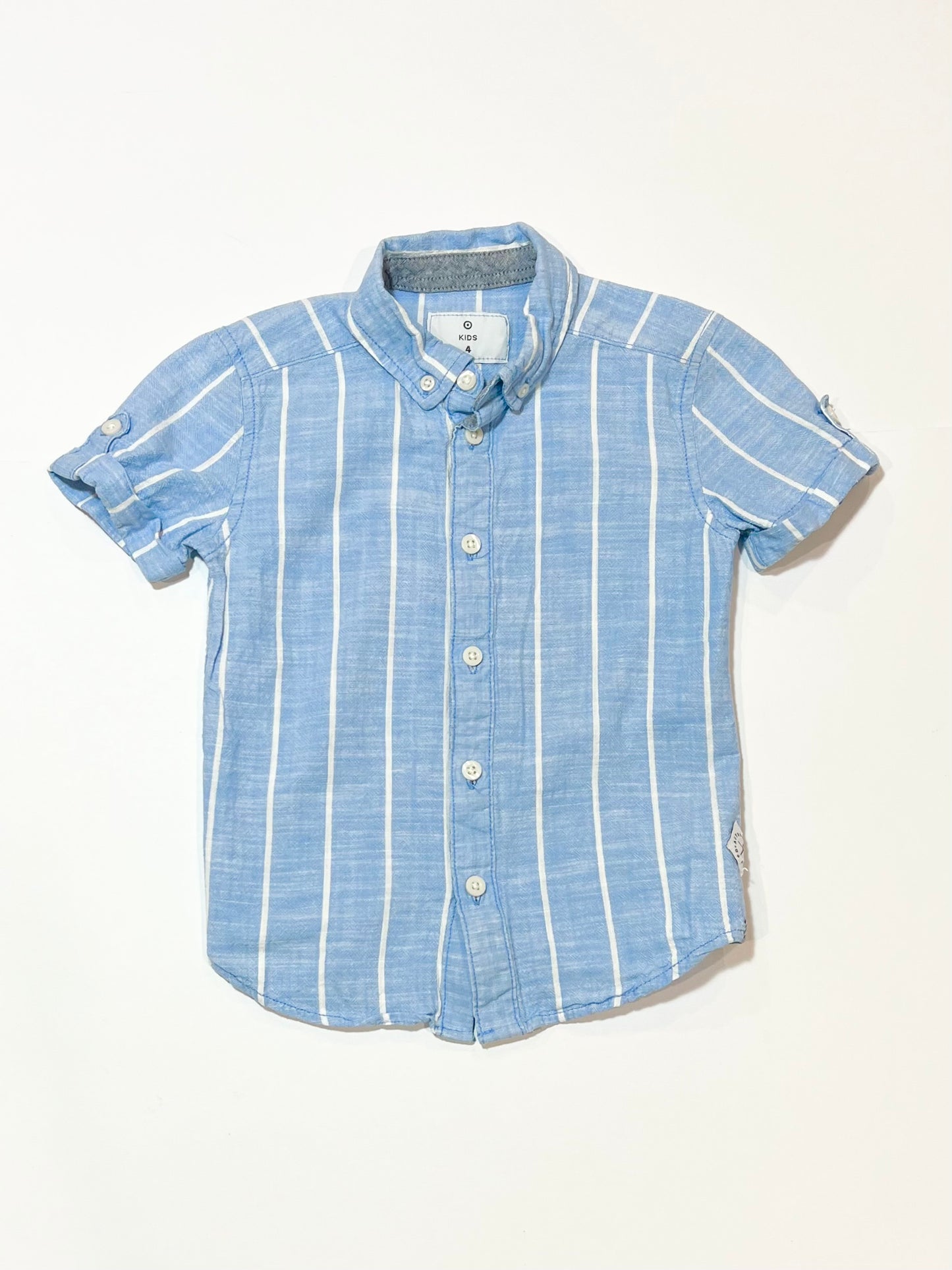 Blue woven shirt - Size 4