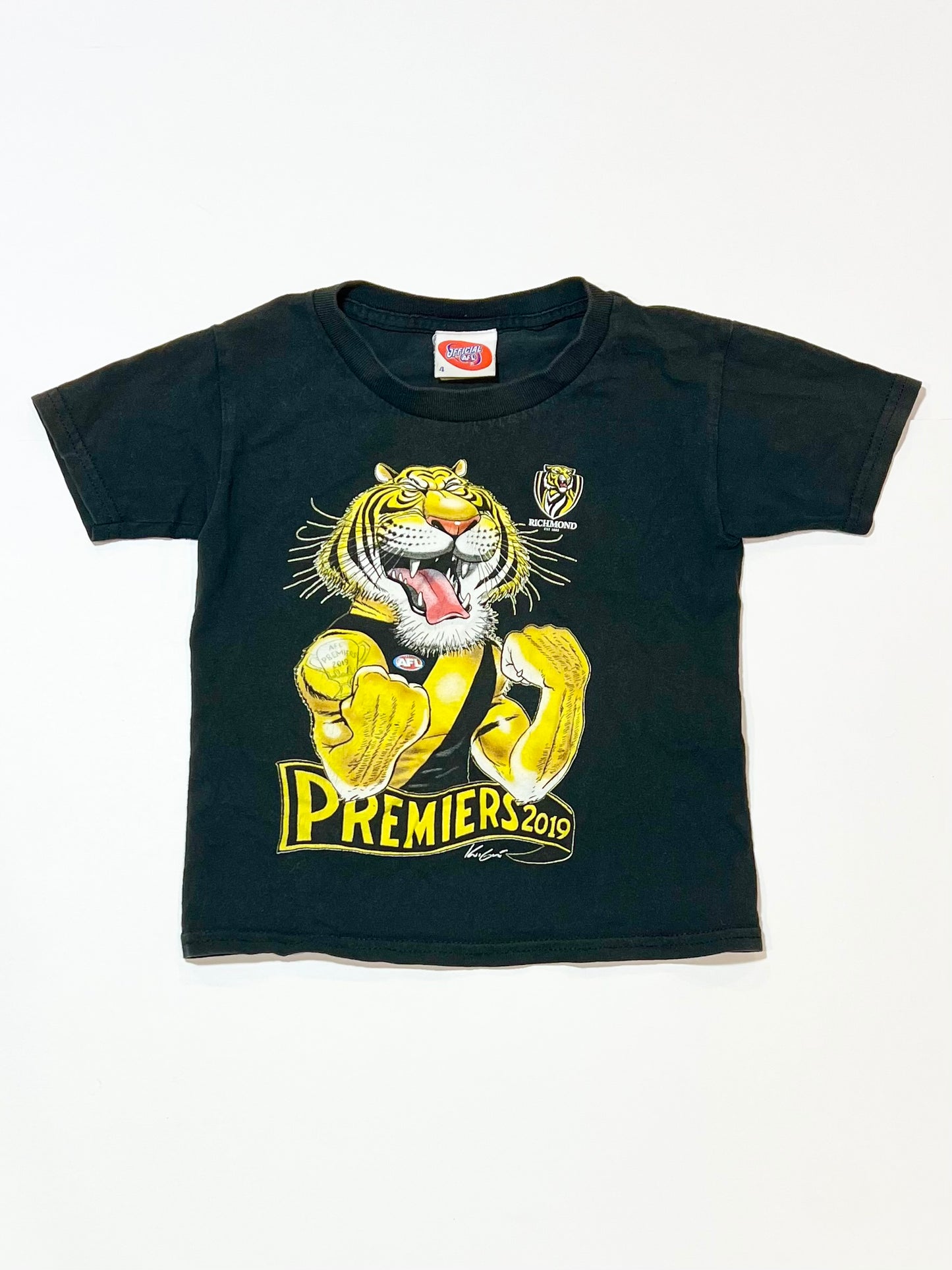 Richmond Tigers tee - Size 4