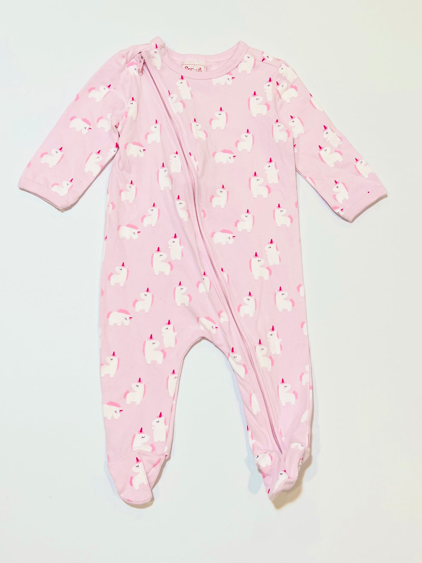 Unicorn zip onesie - Size 000