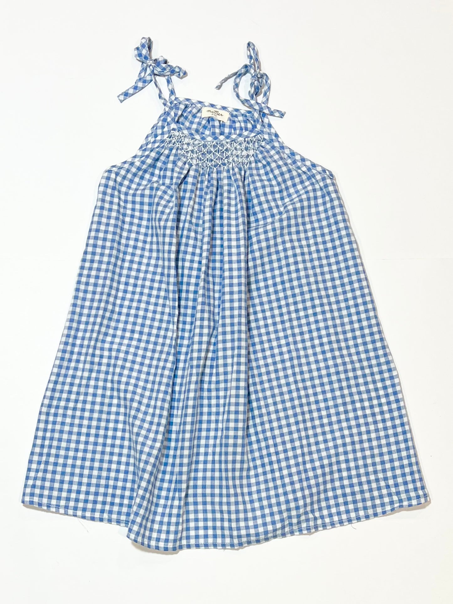 Smocked gingham dress - Size 3-4