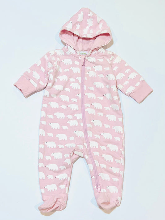 Hooded polar bear onesie - Size 000