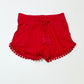 Red jersey shorts - Size 4
