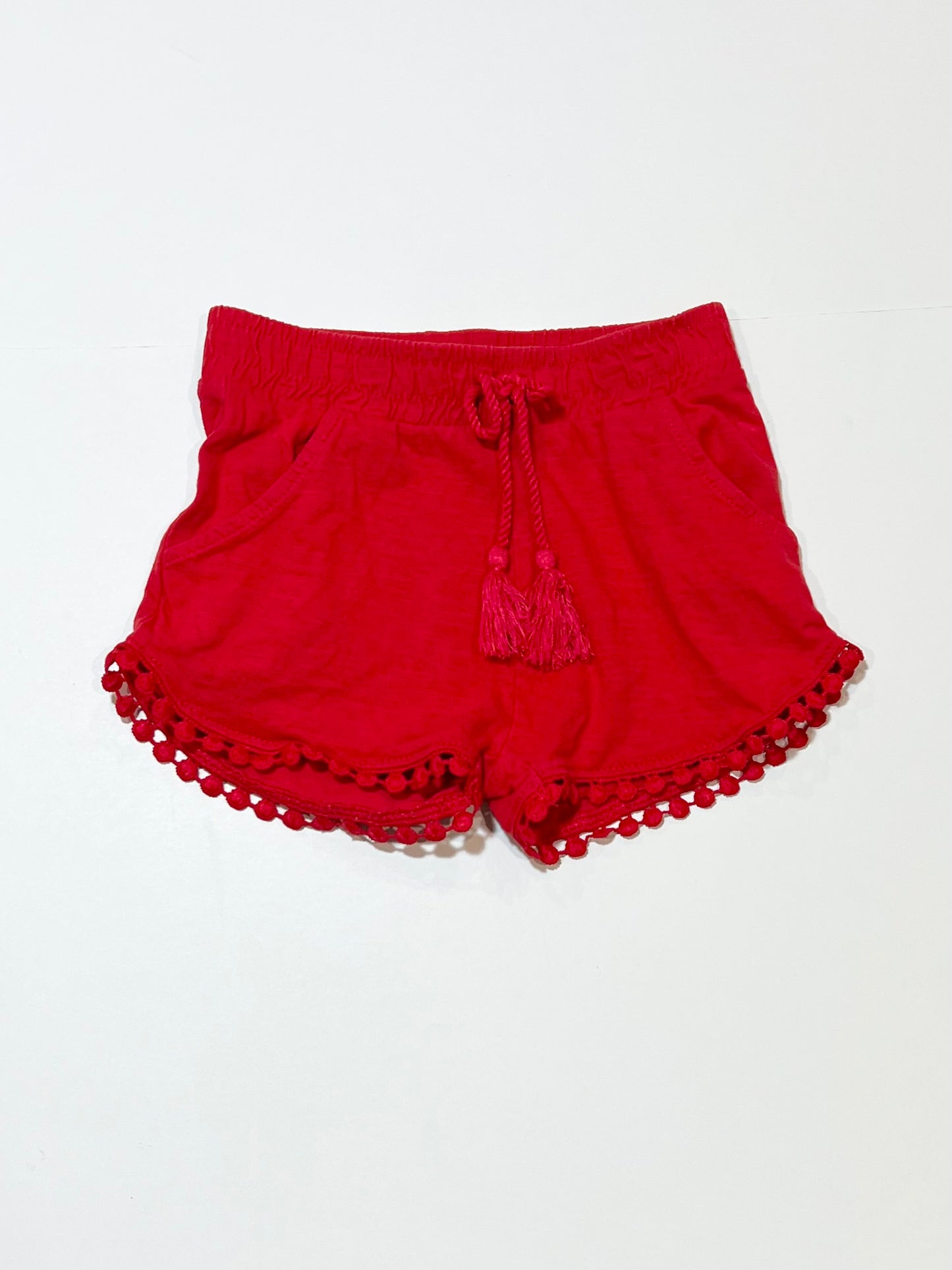 Red jersey shorts - Size 4