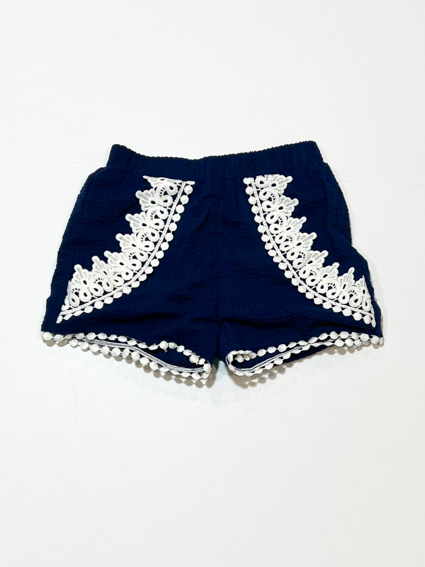Navy lace shorts - Size 4