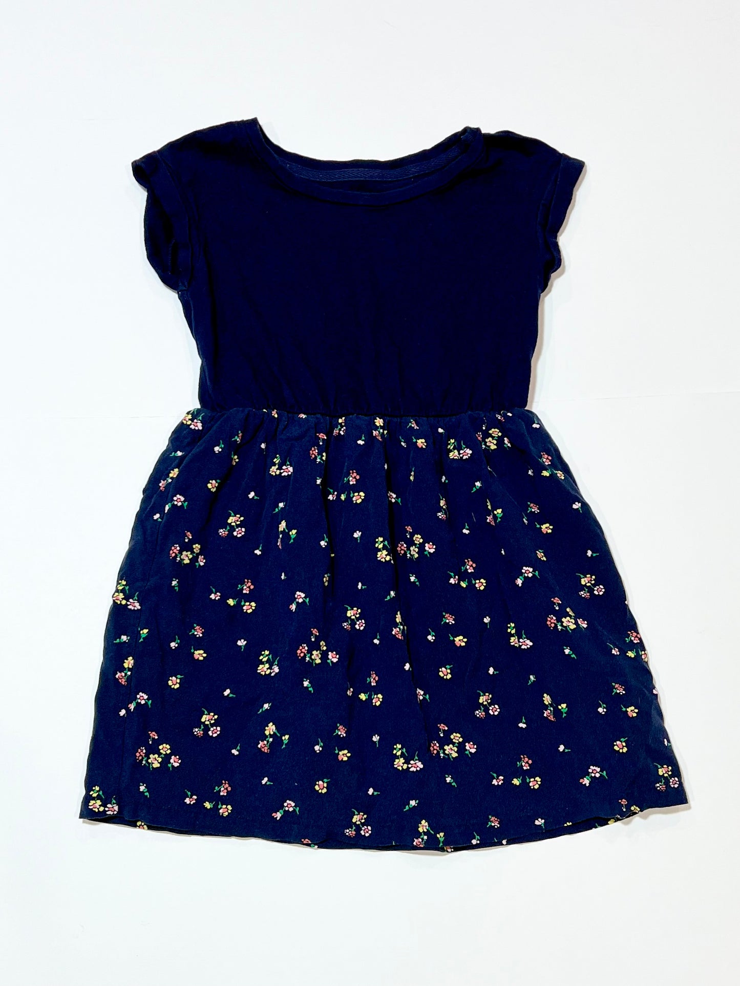 Navy floral dress - Size 4-5