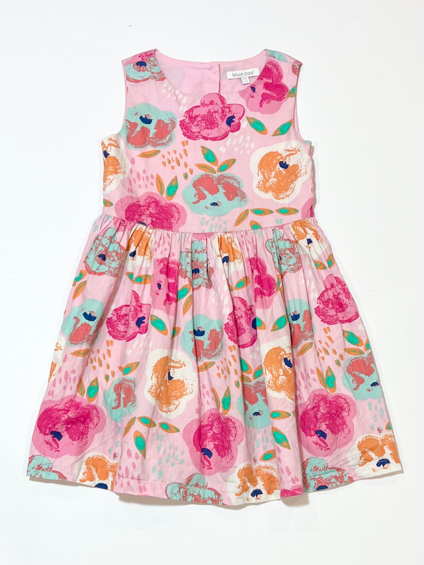 Pink floral dress - Size 4-5