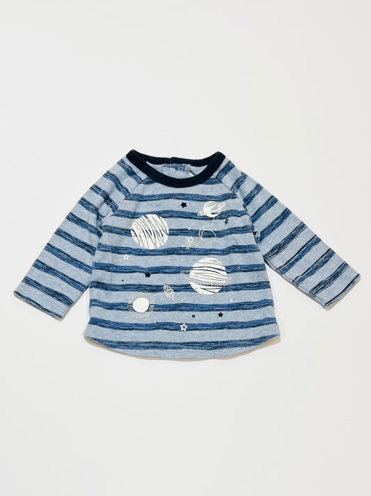 Striped planets top - Size 00