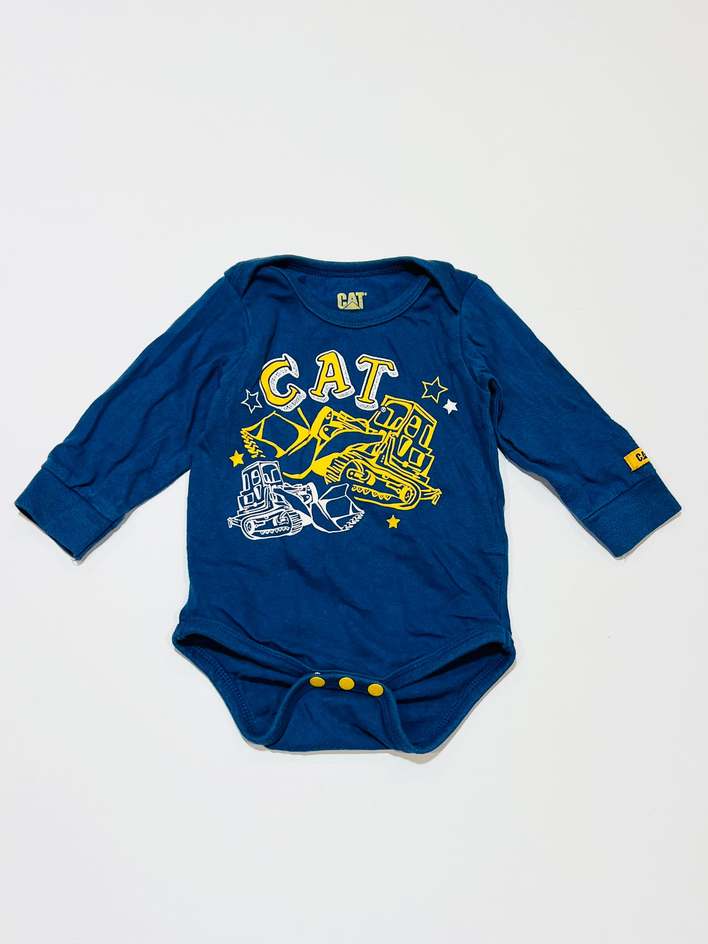Blue bulldozer bodysuit - Size 00