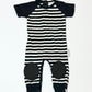 Striped crawler romper - Size 0