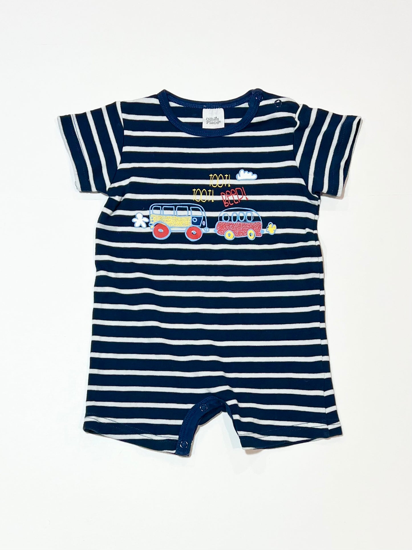 Striped cars omper - Size 0