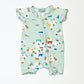 World map zip romper - Size 0000