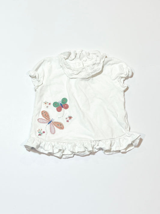 Butterfly peplum tee - Size 9-12 months