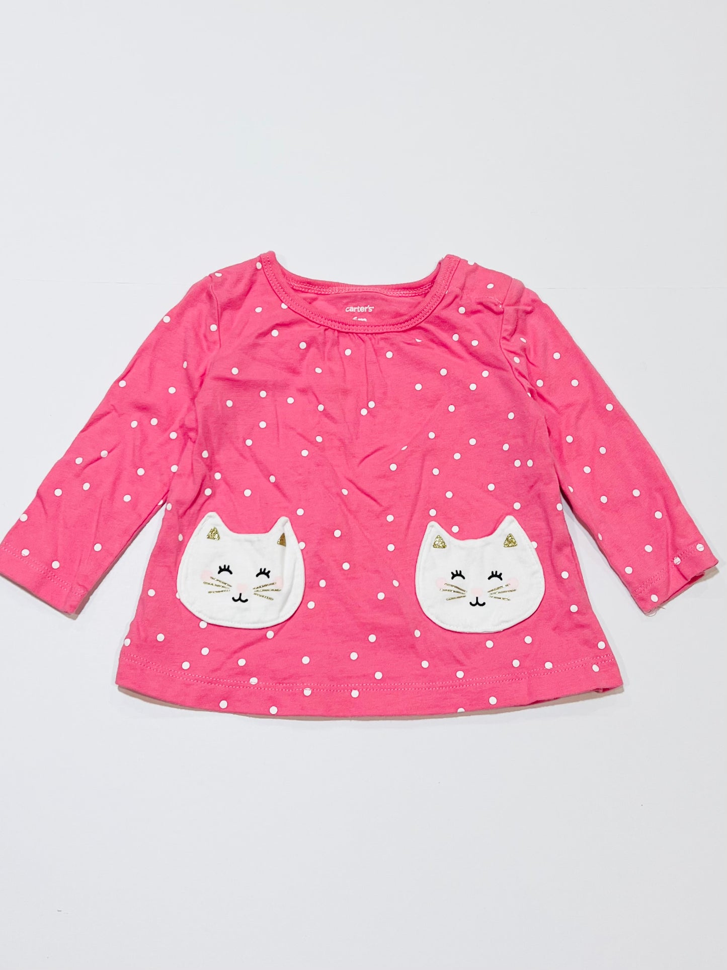 Pink cat top - Size 00