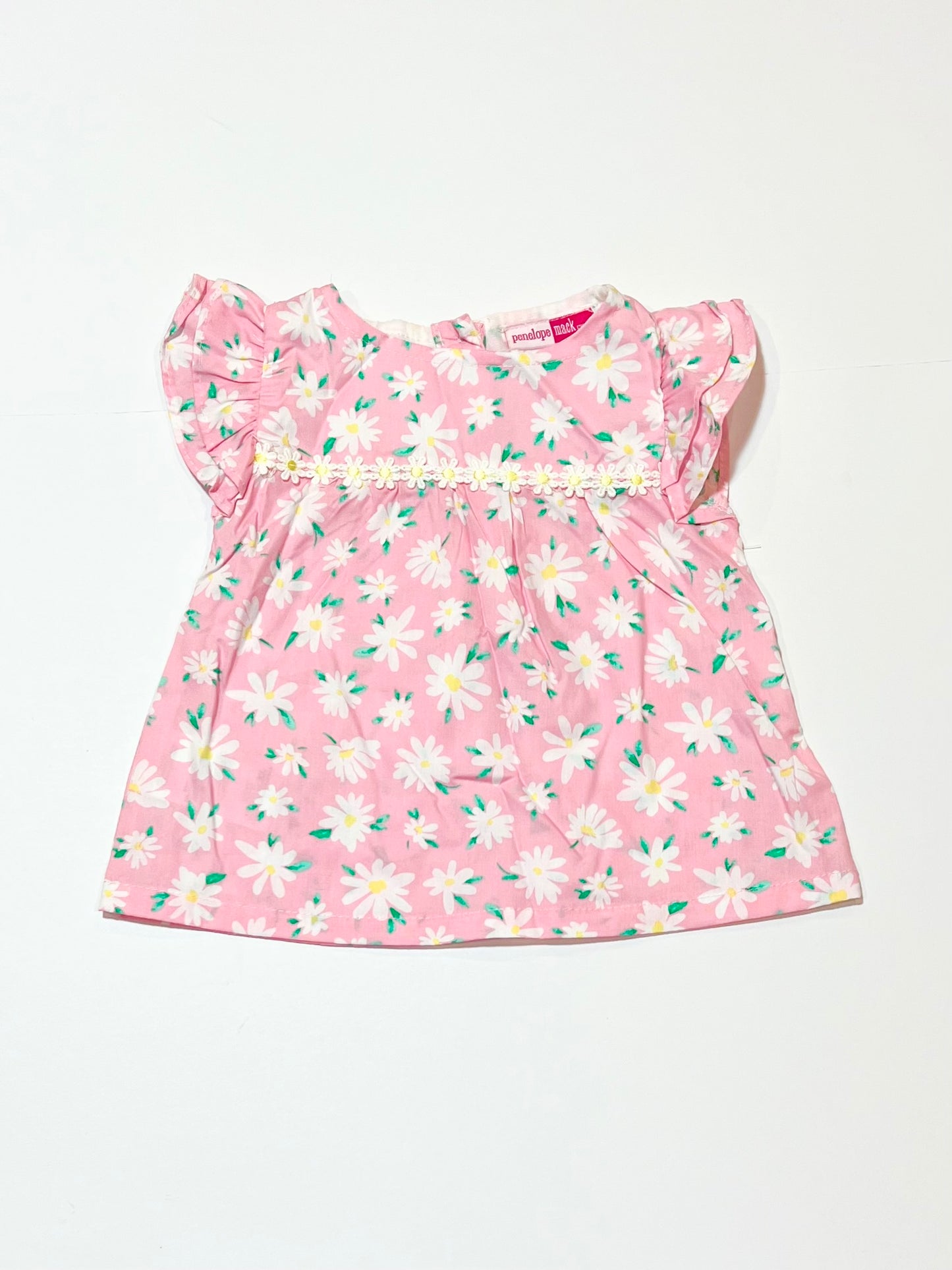 Pink daisy top - Size 0