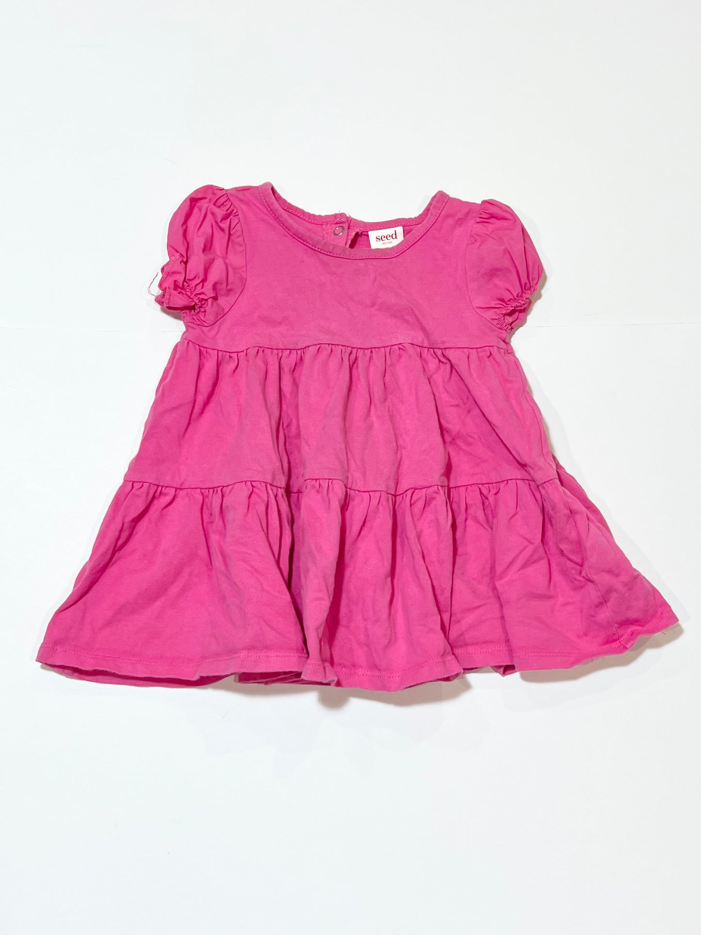 Pink jersey tier dress - Size 0